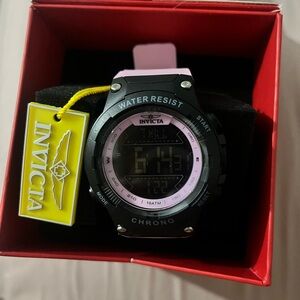 Invicta Pink Strap Watch with Silver Buckle